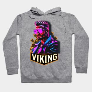 Viking logo style design with cool dude wearing shades and arrows sticking out of him Hoodie